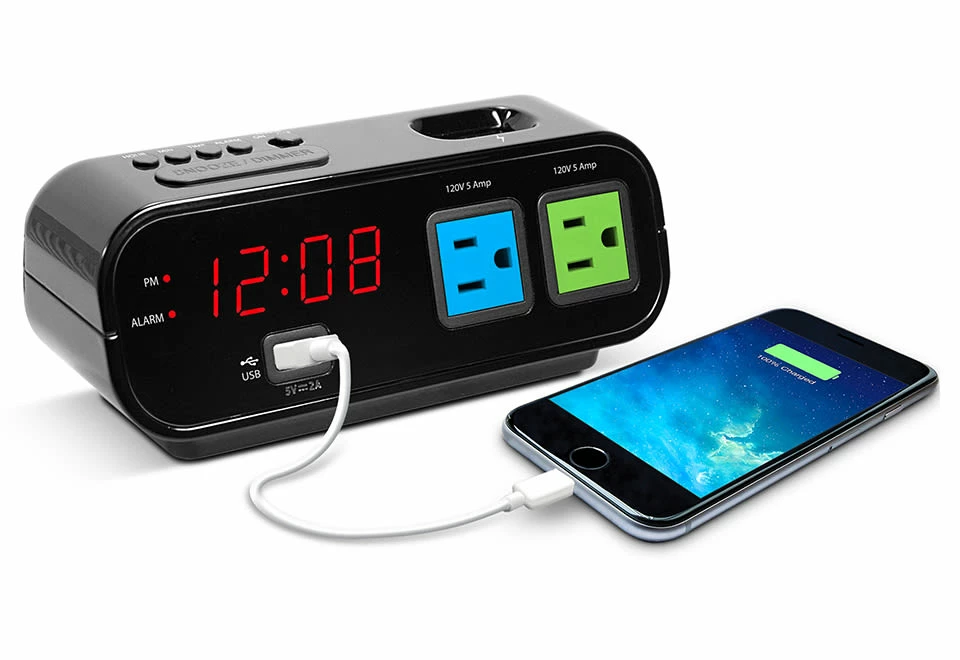 Best deal 𧨠Digital Alarm Clock with Power Outlets and USB Charge Port by MZ Berger π 5 Best deal 𧨠Digital Alarm Clock with Power Outlets and USB Charge Port by MZ Berger π - Image 5