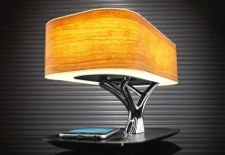 Hot Sale ๐ Bonsai Bluetooth Speaker Lamp with Wireless Charging Pad by Sharper Image โ
