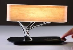 Hot Sale 👍 Bonsai Bluetooth Speaker Lamp with Wireless Charging Pad by Sharper Image ⌛ -Electronics Elegant Store 206423 z4