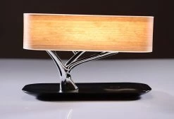 Hot Sale 👍 Bonsai Bluetooth Speaker Lamp with Wireless Charging Pad by Sharper Image ⌛ -Electronics Elegant Store 206423 z5