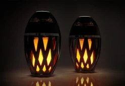 Best Sale ✨ Tiki Torch Outdoor Bluetooth Speakers (Set of 2) by Sharper Image 😉 -Electronics Elegant Store 207128 z3