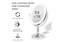 Outlet ✔️ Cordless LED Oval Mirror by Zadro Products, Inc. 🧨 -Electronics Elegant Store 207292 z13
