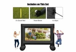 Best Pirce 🤩 Outdoor Inflatable Movie Screen by GoPlus (Costway) 😀 -Electronics Elegant Store 207758 z12